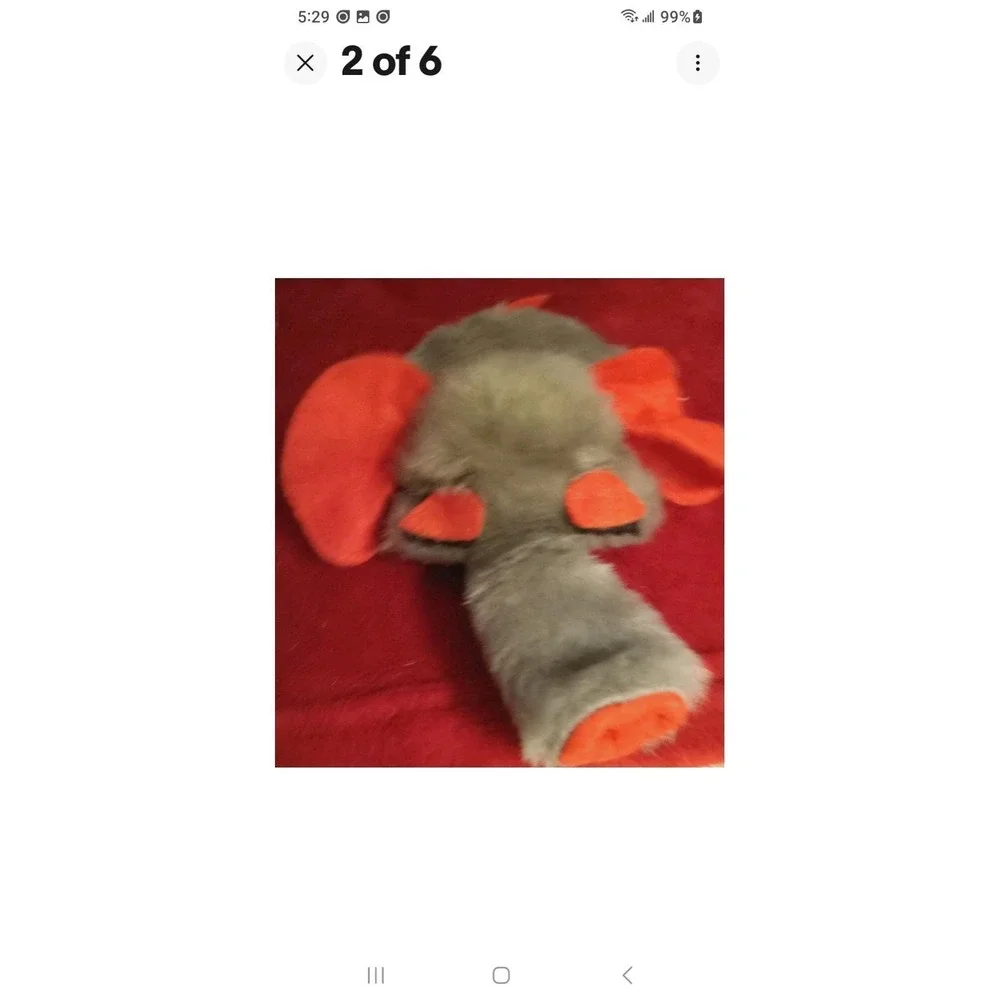 VINTAGE Elephant Wallace Berrie and Company 1974 small Plush VERY RARE